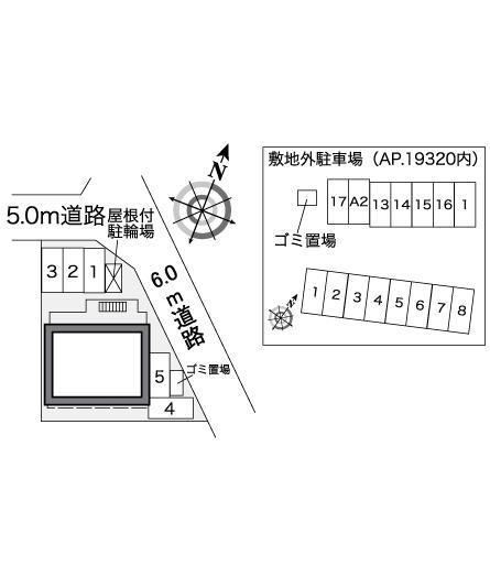 ＴＡＫＡＹＡＭＡ(39173)　敷地外駐車場の駐車配置図