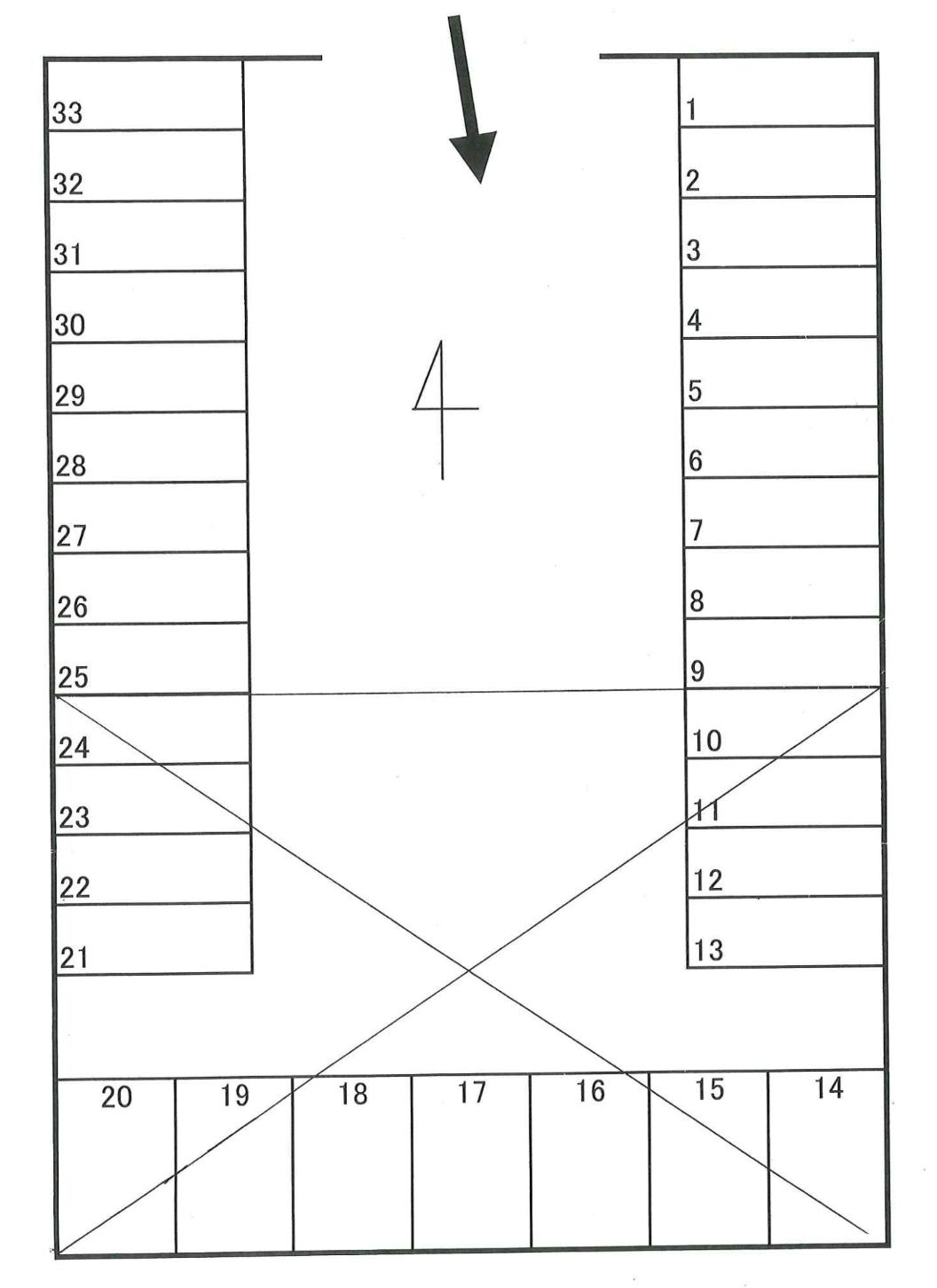 浜松市中央区和田町311-1・312-1・313-1駐車場の駐車配置図