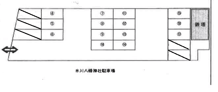 氷川八幡神社Ｐの駐車配置図