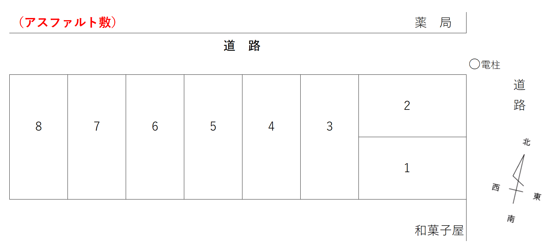 Ｋ・Ｅ駐車場の駐車配置図
