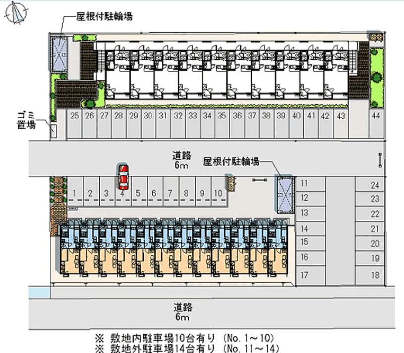 コート　シンタグマ(22084)　敷地外駐車場の駐車配置図