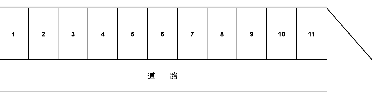 ガーデンライフ石橋第2駐車場の駐車配置図