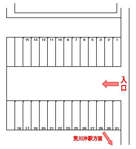 飯野駐車場の駐車配置図