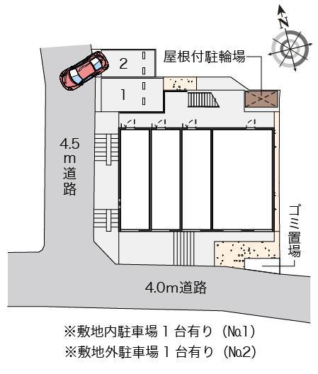 クレイノテラスハウス(56778)の駐車配置図