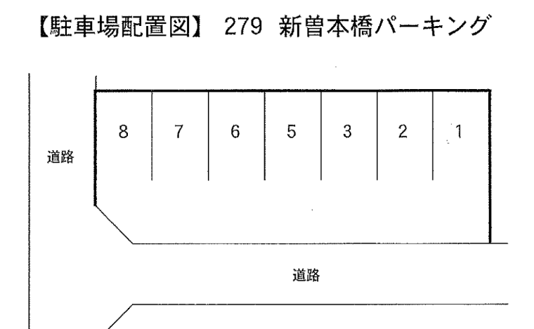 新曽本橋パーキングの駐車配置図