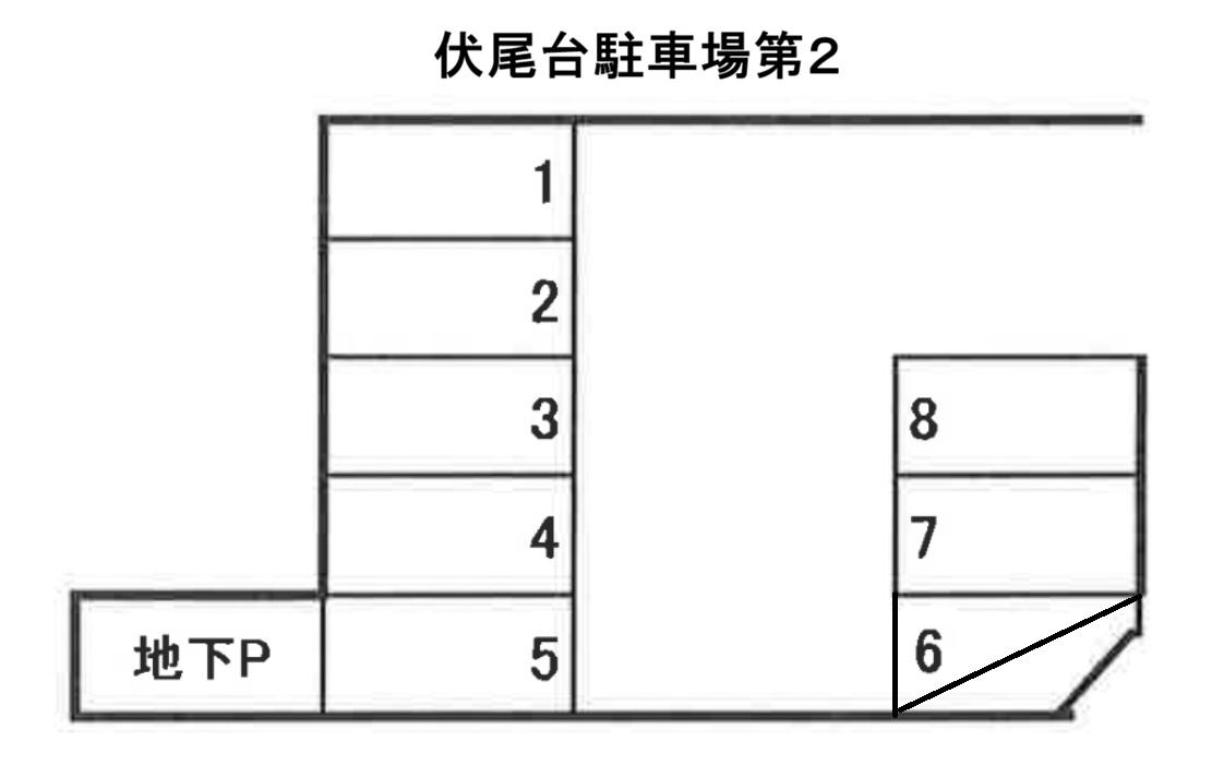 伏尾台駐車場第２の駐車配置図
