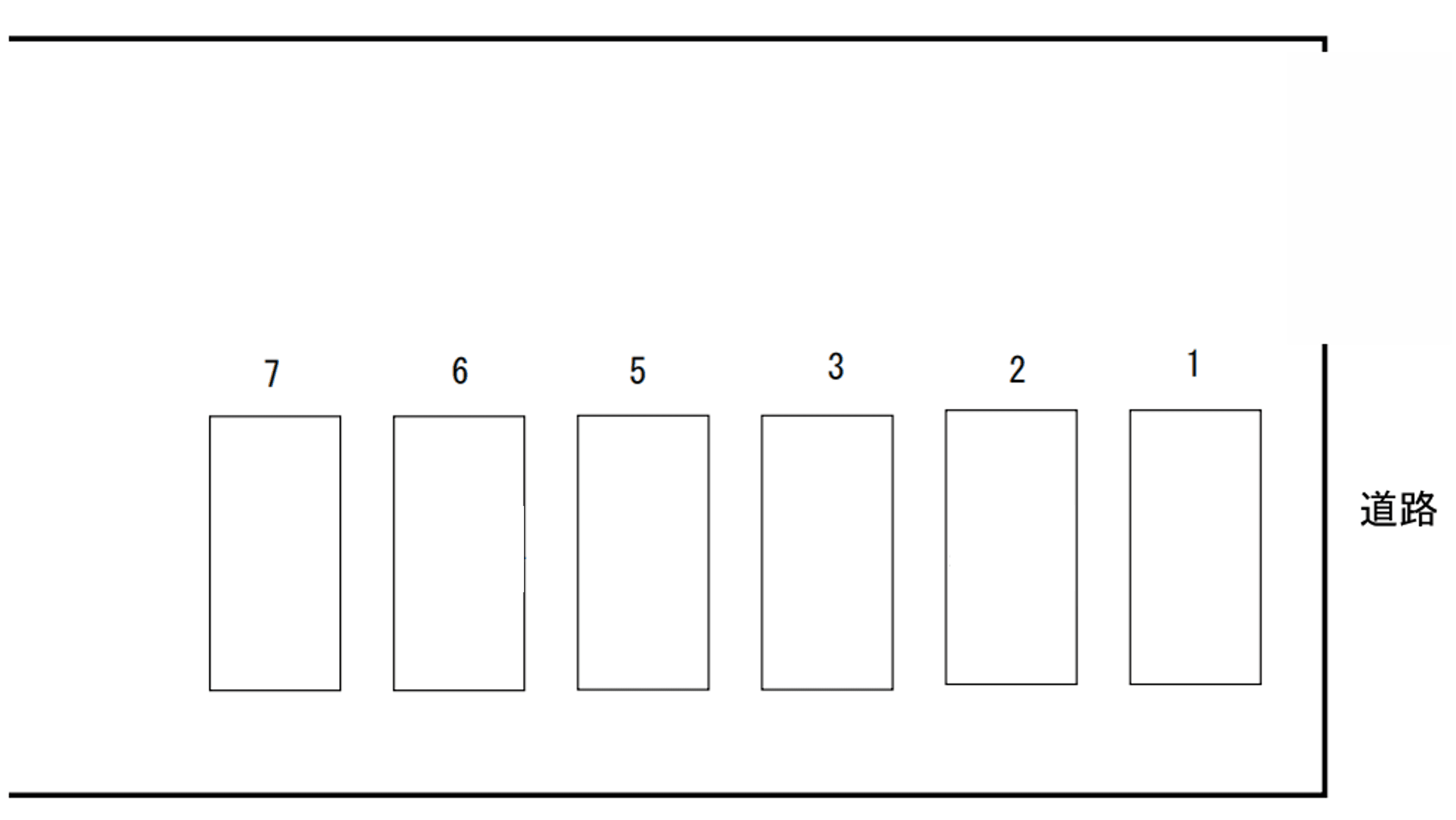 伊奈町寿3丁目駐車場の駐車配置図