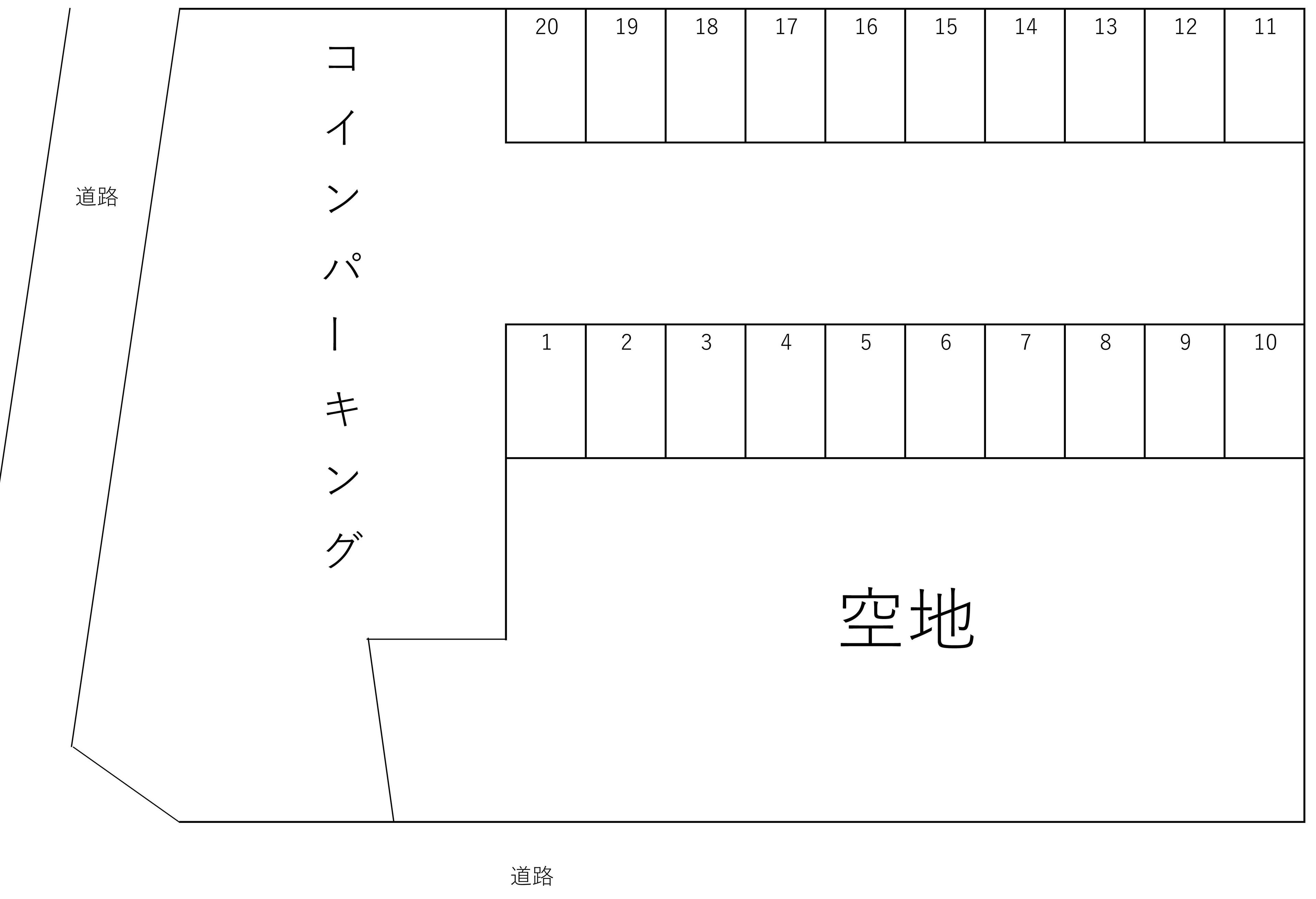 中島第7駐車場の駐車配置図