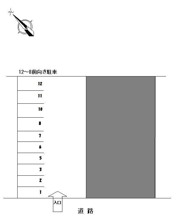 東領家2丁目30番駐車場の駐車配置図