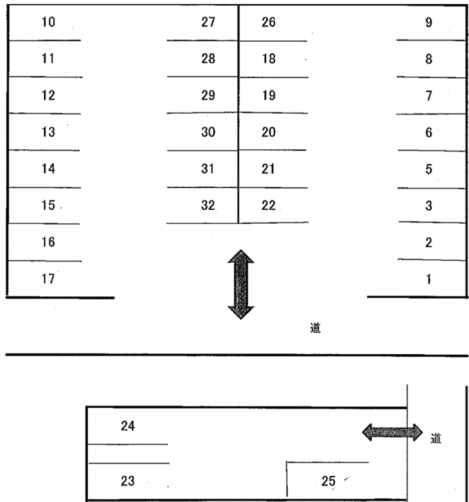 ＮＯ．３の駐車配置図