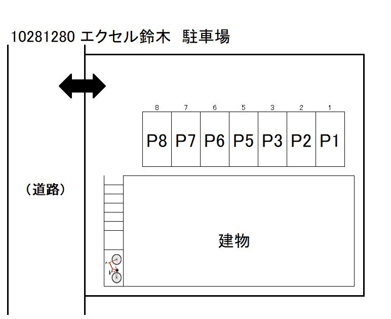 エクセル鈴木駐車場の駐車配置図