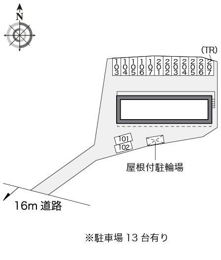 喜多荘(10773)の駐車配置図