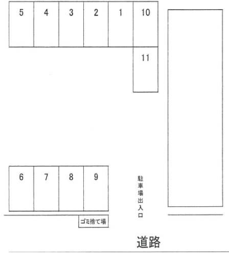 クレッシェンド葛原の駐車配置図