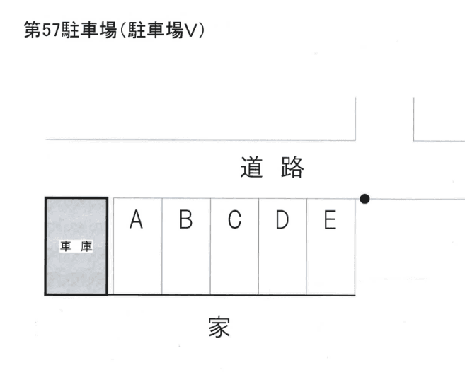 第57駐車場の駐車配置図