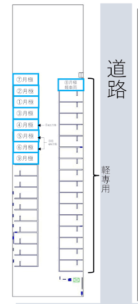 穂積駅前第４の駐車配置図