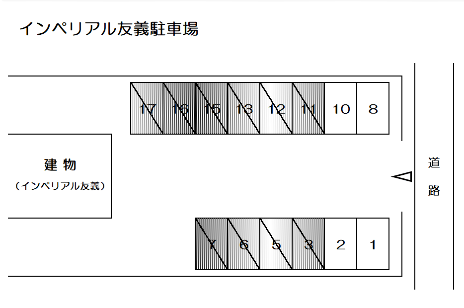 インペリアル友義駐車場の駐車配置図