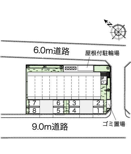 アビタシオンⅡ(43941)の駐車配置図