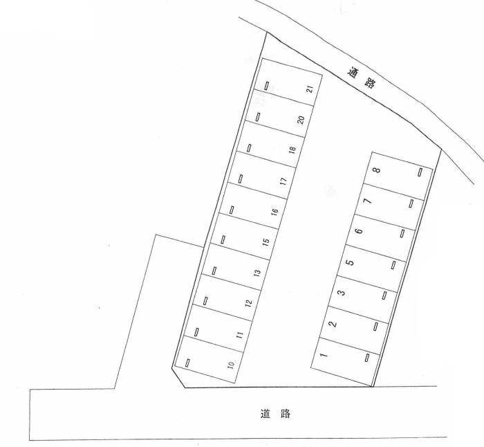 平井駐車場の駐車配置図