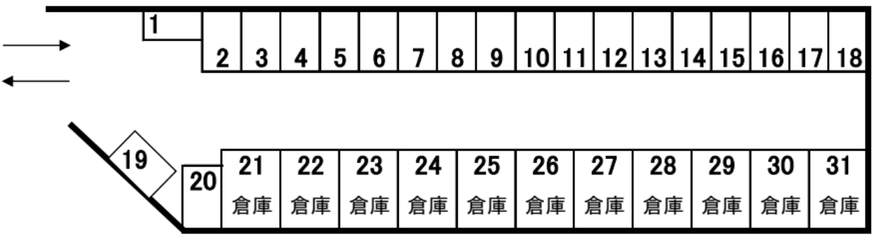 パーキング　タケウチの駐車配置図
