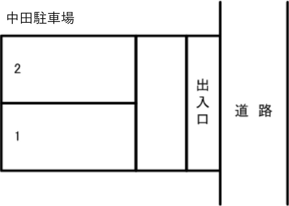 中田駐車場の駐車配置図