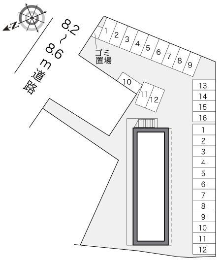 東中津(18175)の駐車配置図