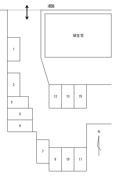 ＦＫ広路本町５丁目駐車場の駐車配置図