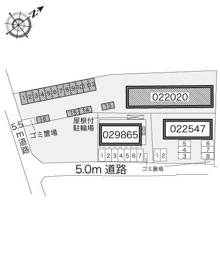 フローラ(22020)の駐車配置図