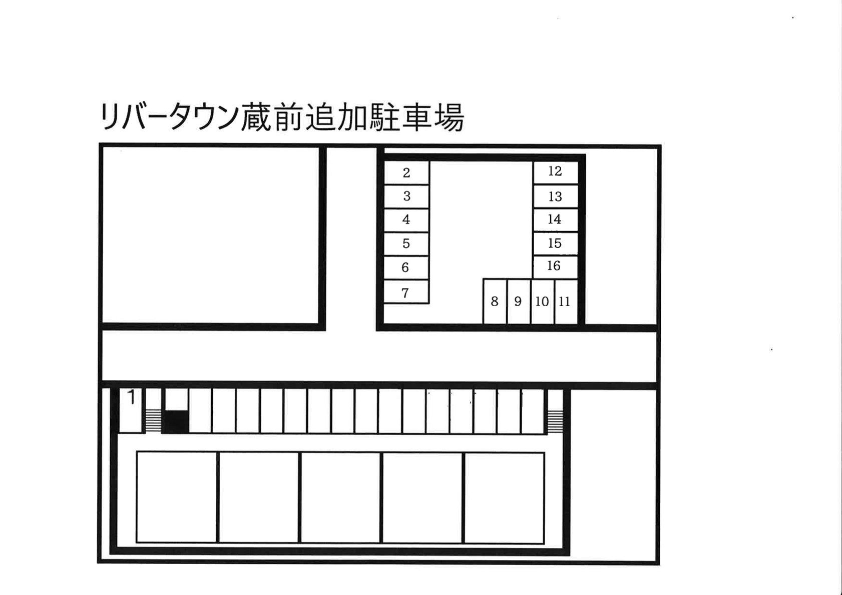 リバータウン蔵前追加駐車場の駐車配置図