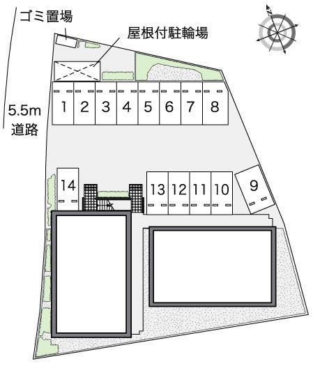 Ｃｒｉｂ塚間(43853)の駐車配置図