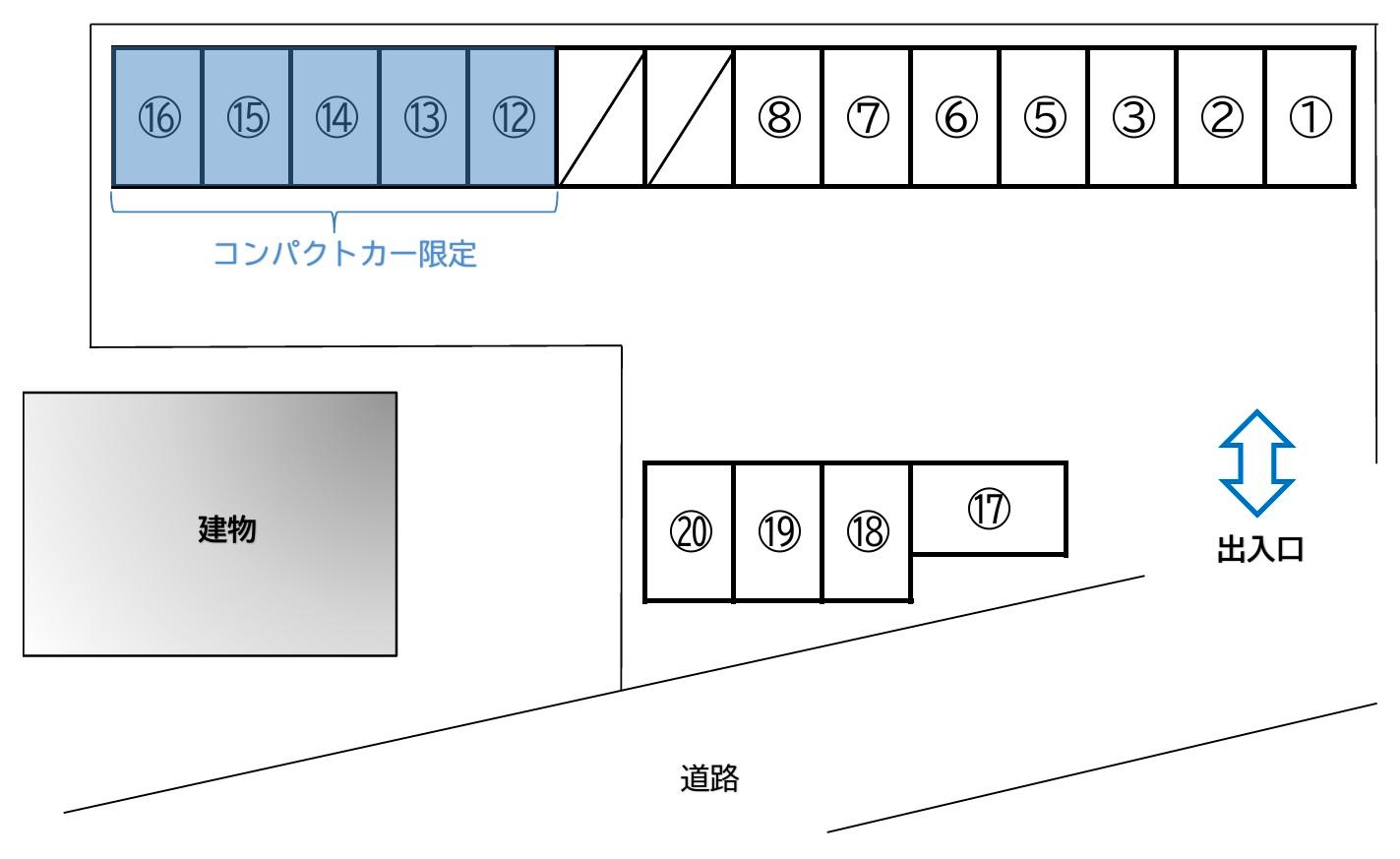 石川駐車場の駐車配置図