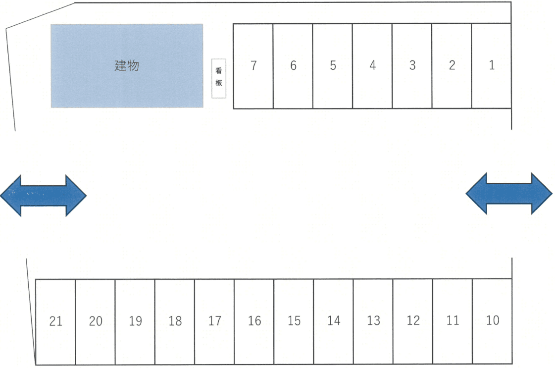 南新屋パーキングの駐車配置図