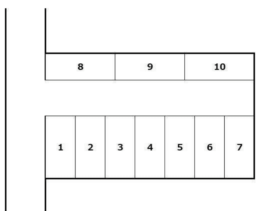 西ケ崎町794駐車場の駐車配置図