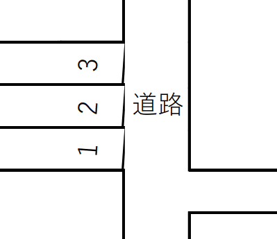 桃畠駐車場の駐車配置図