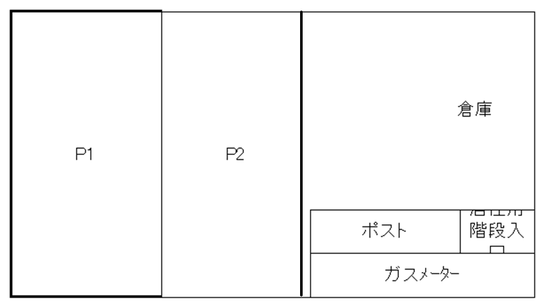 BFlat駐車場（シャッター付）の駐車配置図