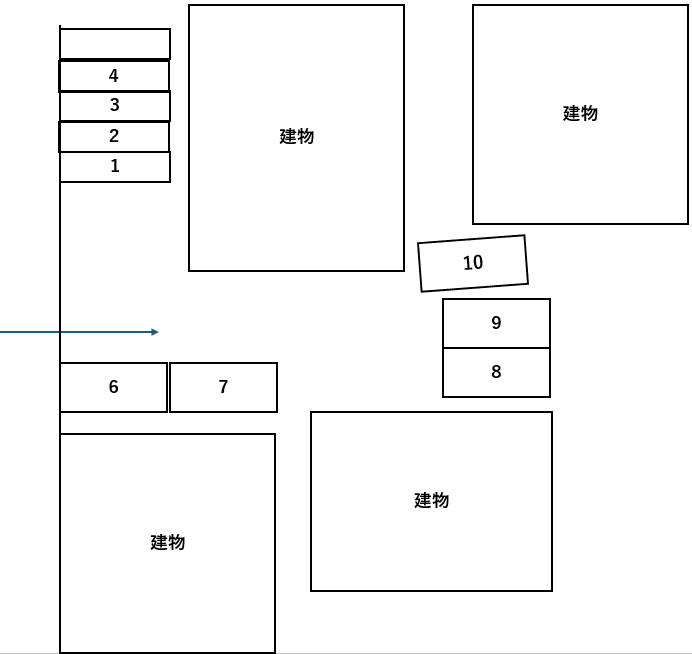 BEREO駐車場の駐車配置図