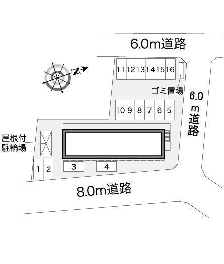 レジデンツ(38003)の駐車配置図