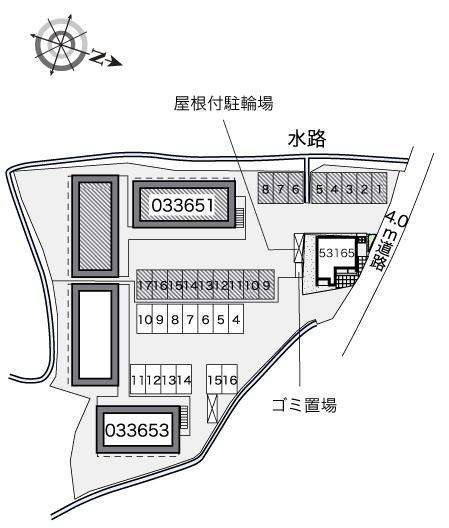 フラワー三木(33651)の駐車配置図