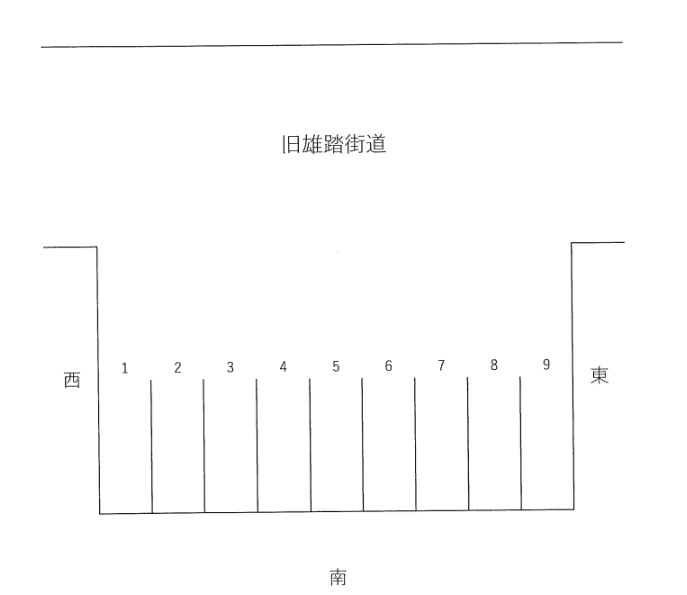 乗松様駐車場の駐車配置図