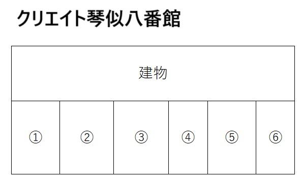 クリエイト琴似八番館の駐車配置図