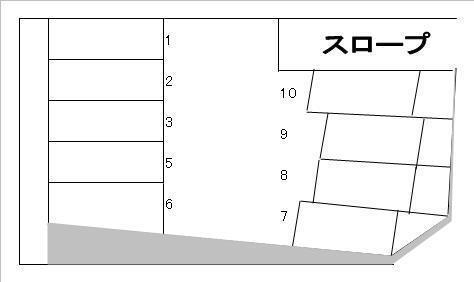 里中パーキングの駐車配置図