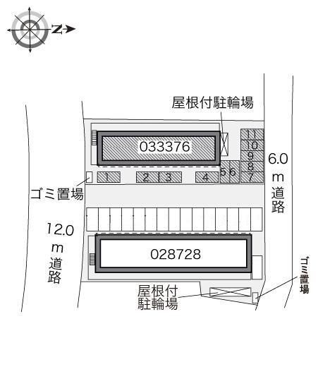 ラフィネⅡ(33376)の駐車配置図