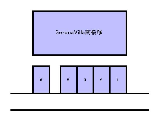 SerenaVilla南桜塚の駐車配置図