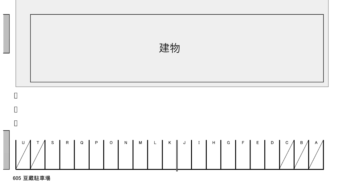 豆蔵駐車場の駐車配置図