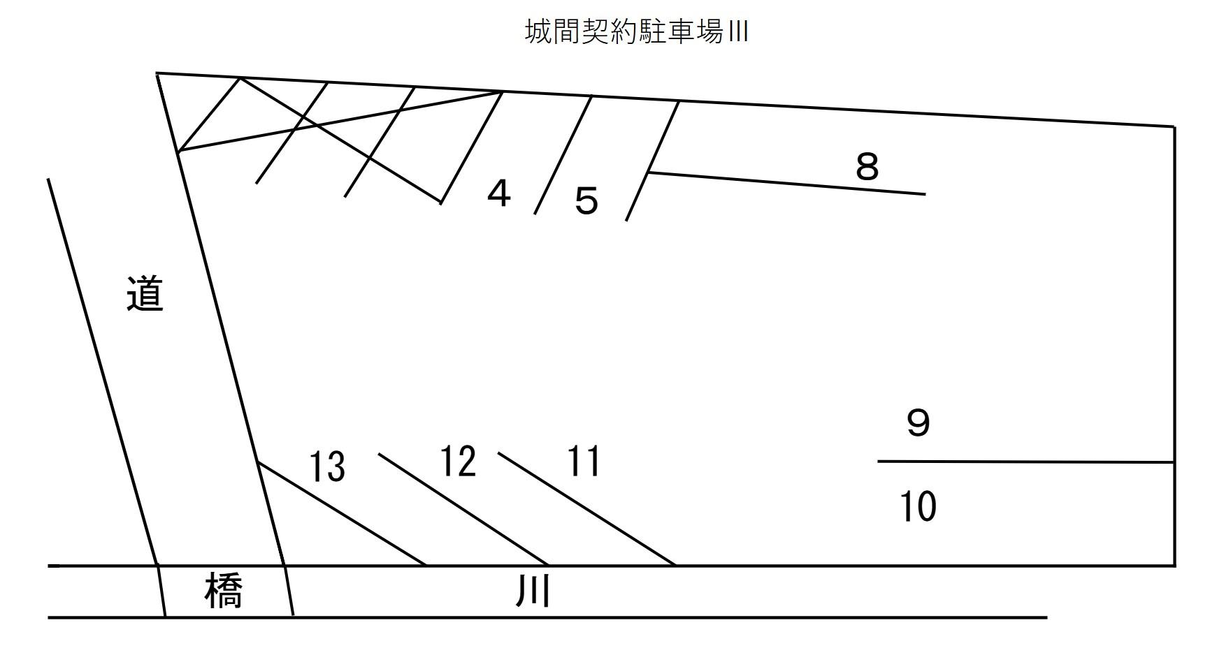 城間契約駐車場Ⅲの駐車配置図