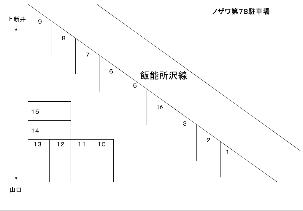 ノザワ第７８駐車場の駐車配置図
