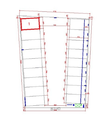 榎戸駅前の駐車配置図