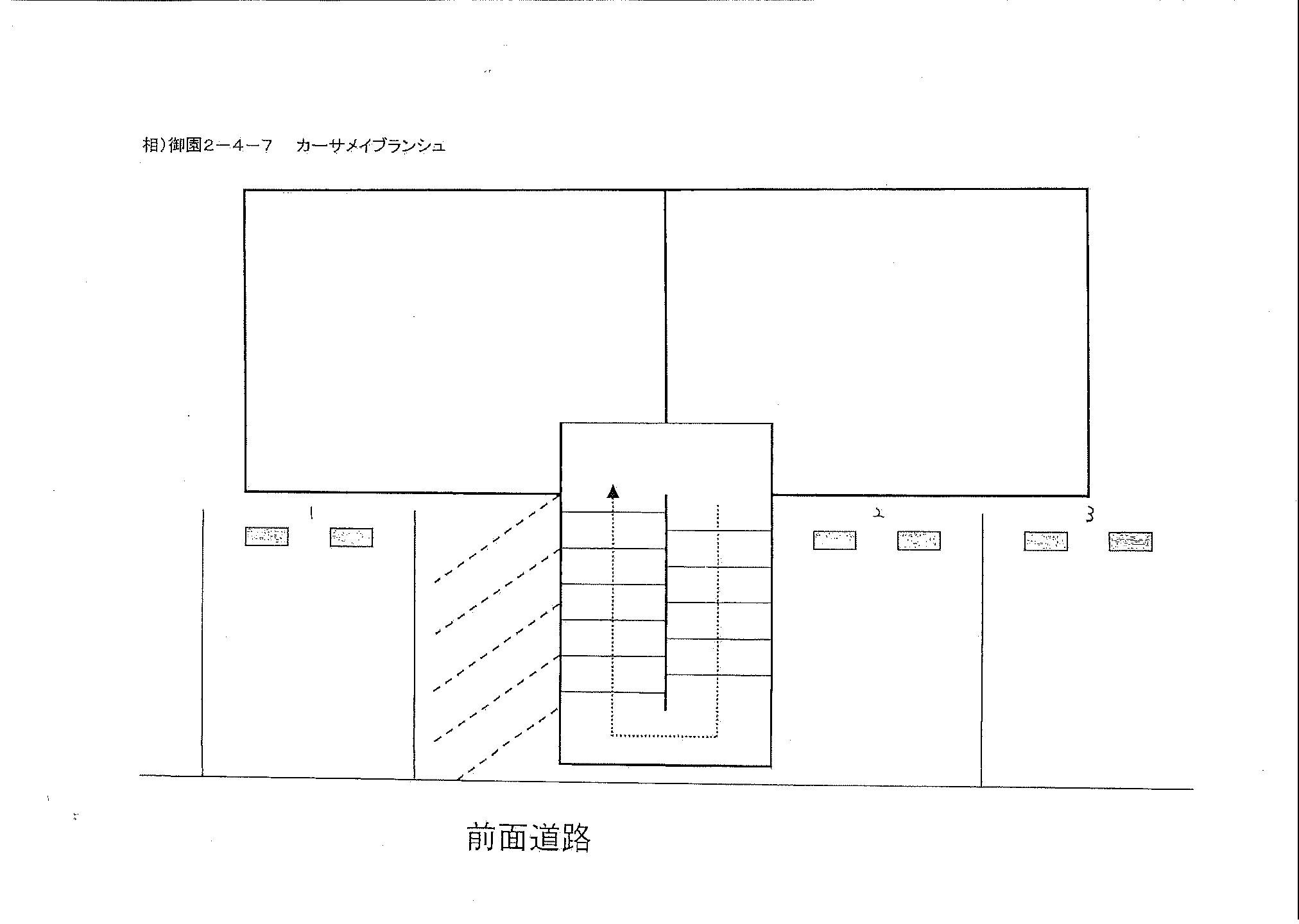 カーサメイブランシュ駐車場の駐車配置図
