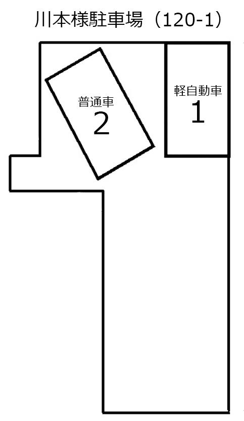 川本様駐車場（124）の駐車配置図