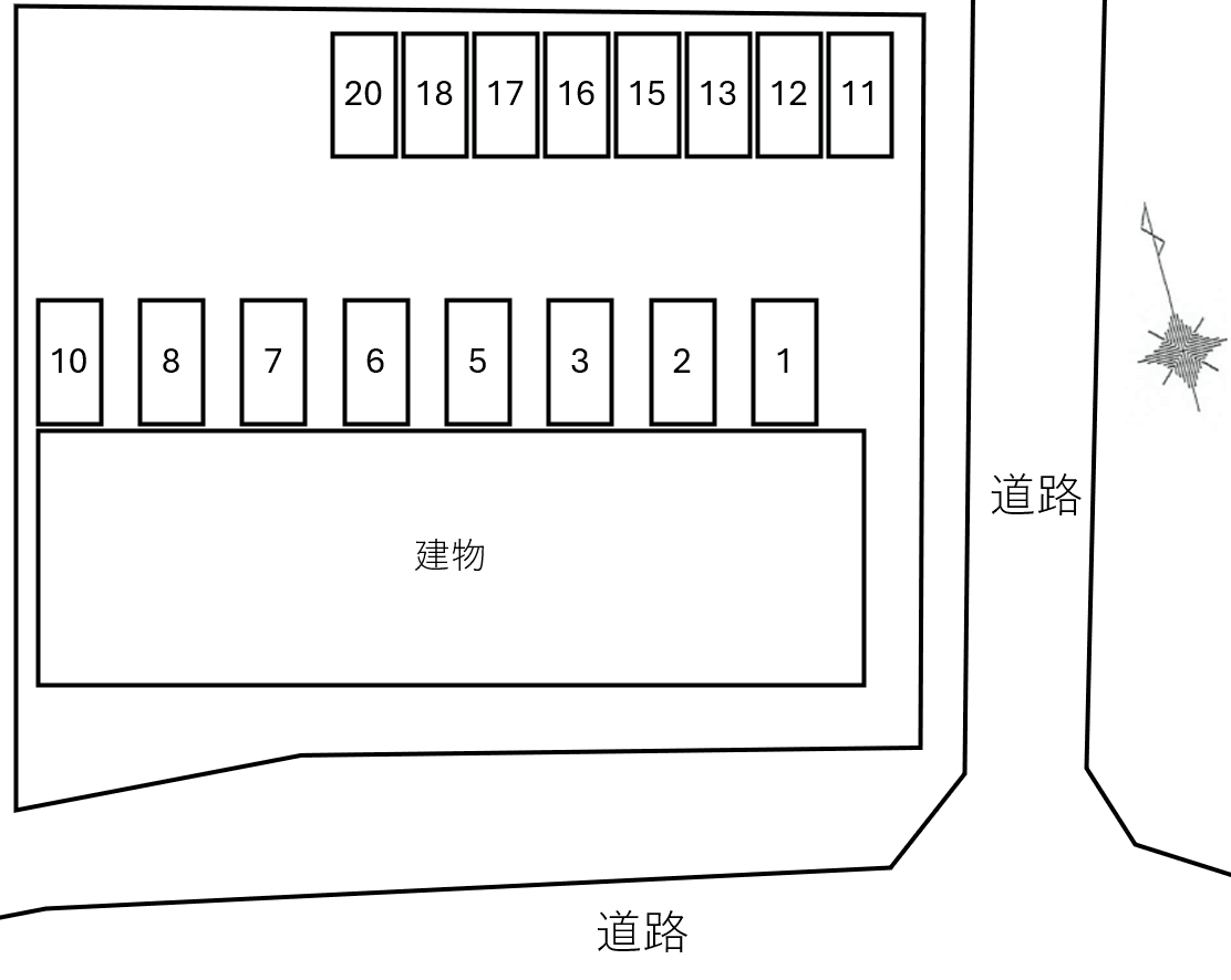 ＧＲＡＣＩＡ・Ｋの駐車配置図