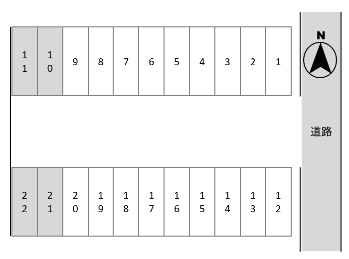 K-0123駐車場の駐車配置図
